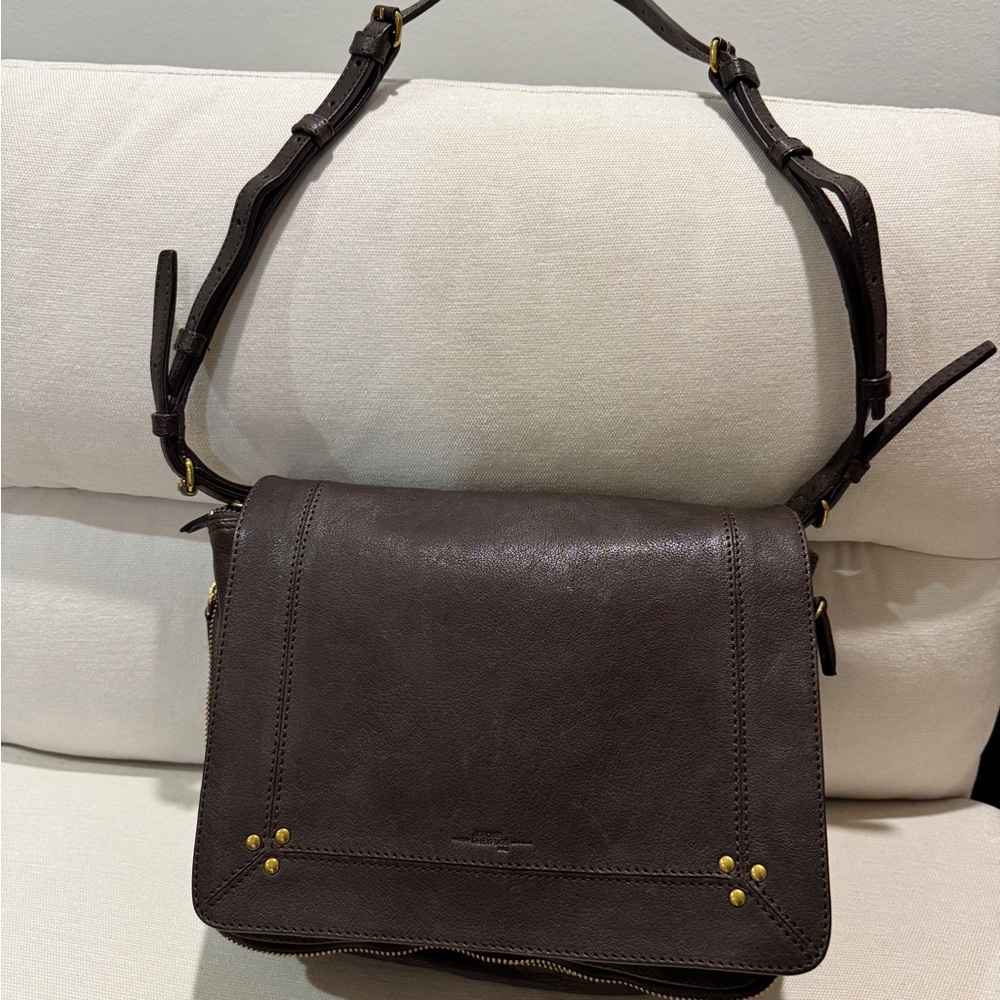 Jerome Dreyfuss Brown  Leather Crossbody Bag